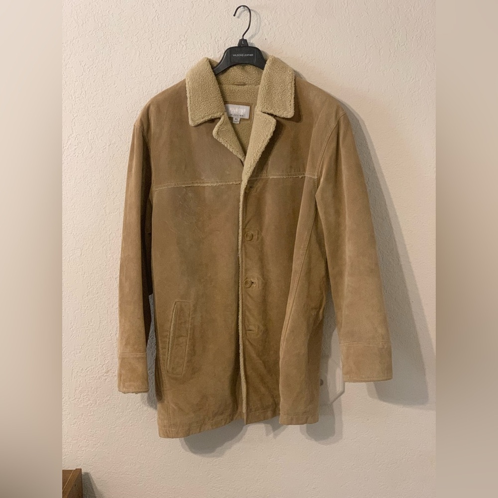 Vtg Wilsons Leather M. Julian Sherpa Lined Leather Jacket Suede Outdoorsman XL